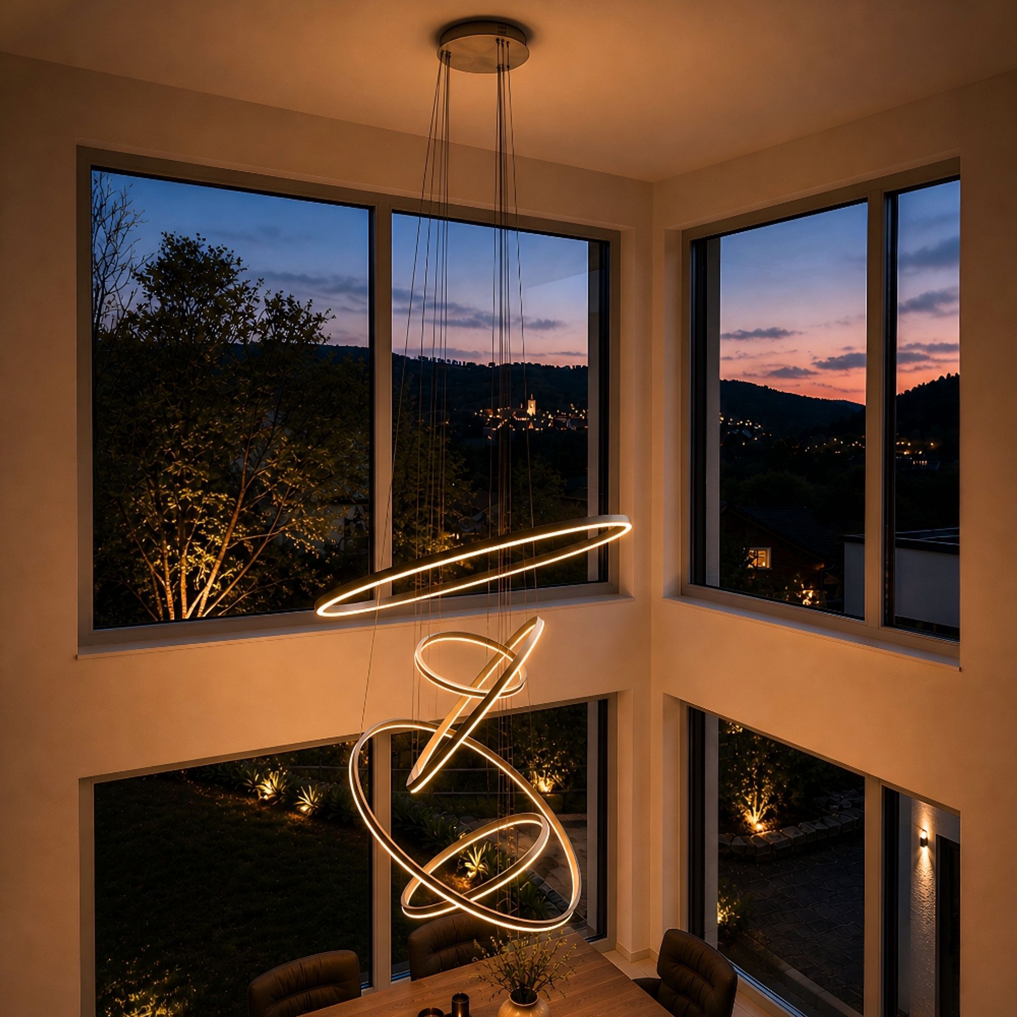 Bello LED Ring Pendant Light | Dimmable, Customizable Colors