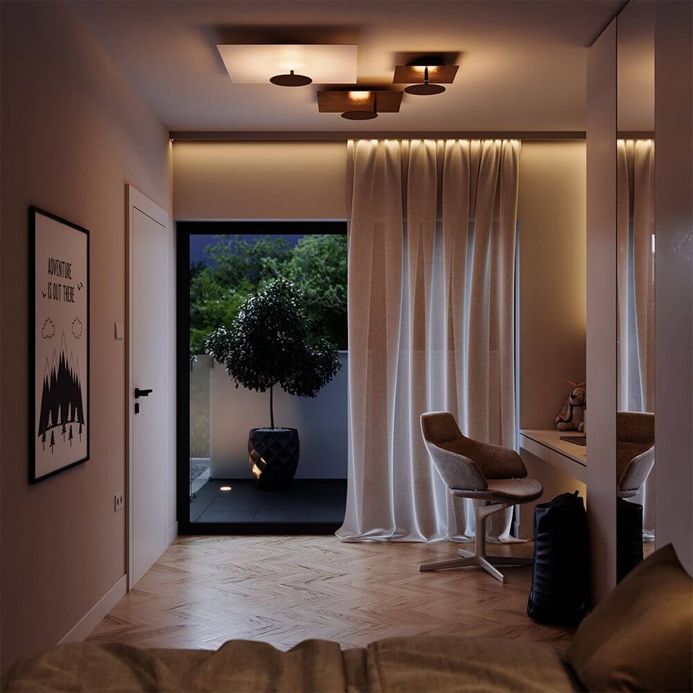 Bela LED Wall & Ceiling Lamp | Adjustable Light Head, Slim Design