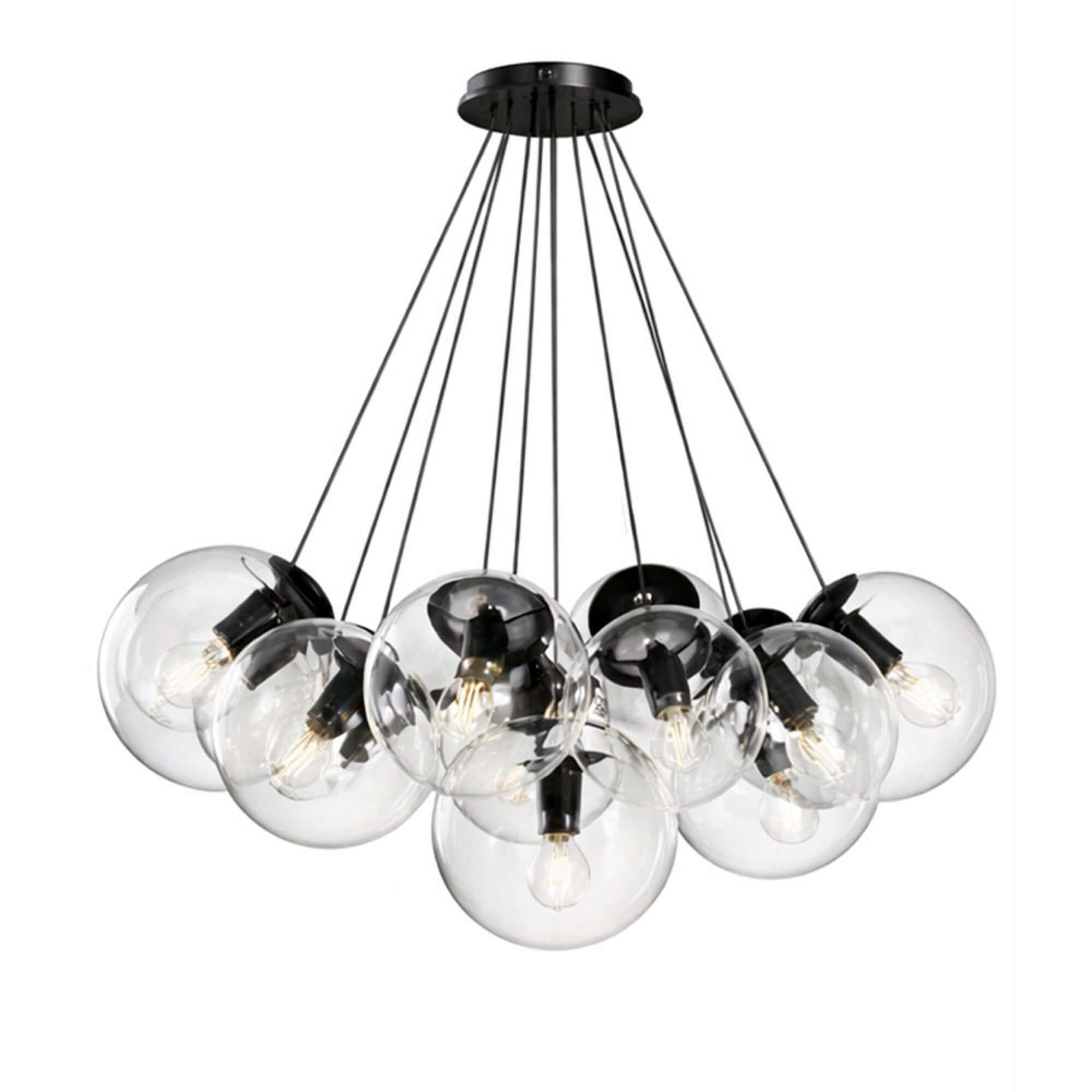 Bello Orb Cluster Pendant Light | 13-Bulb, Mouth-Blown Glass