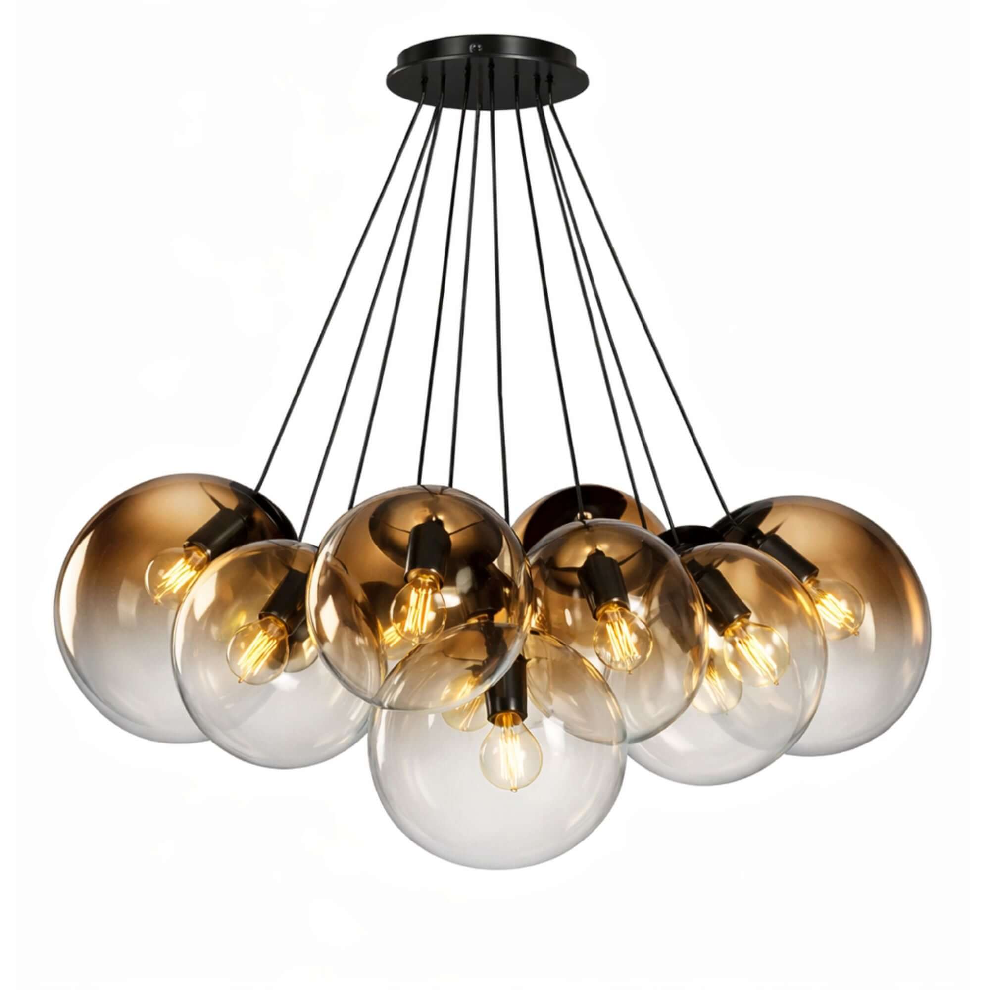 Bello Orb Cluster Pendant Light | 13-Bulb, Mouth-Blown Glass