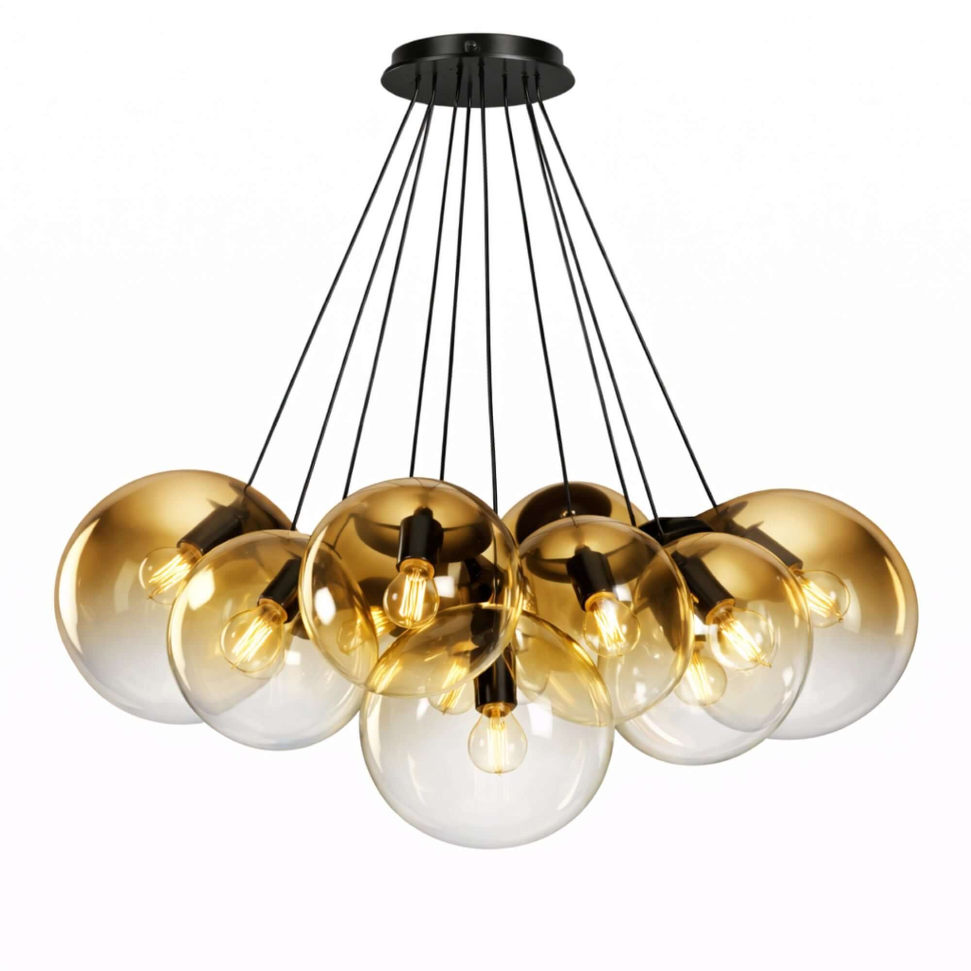Bello Orb Cluster Pendant Light | 13-Bulb, Mouth-Blown Glass