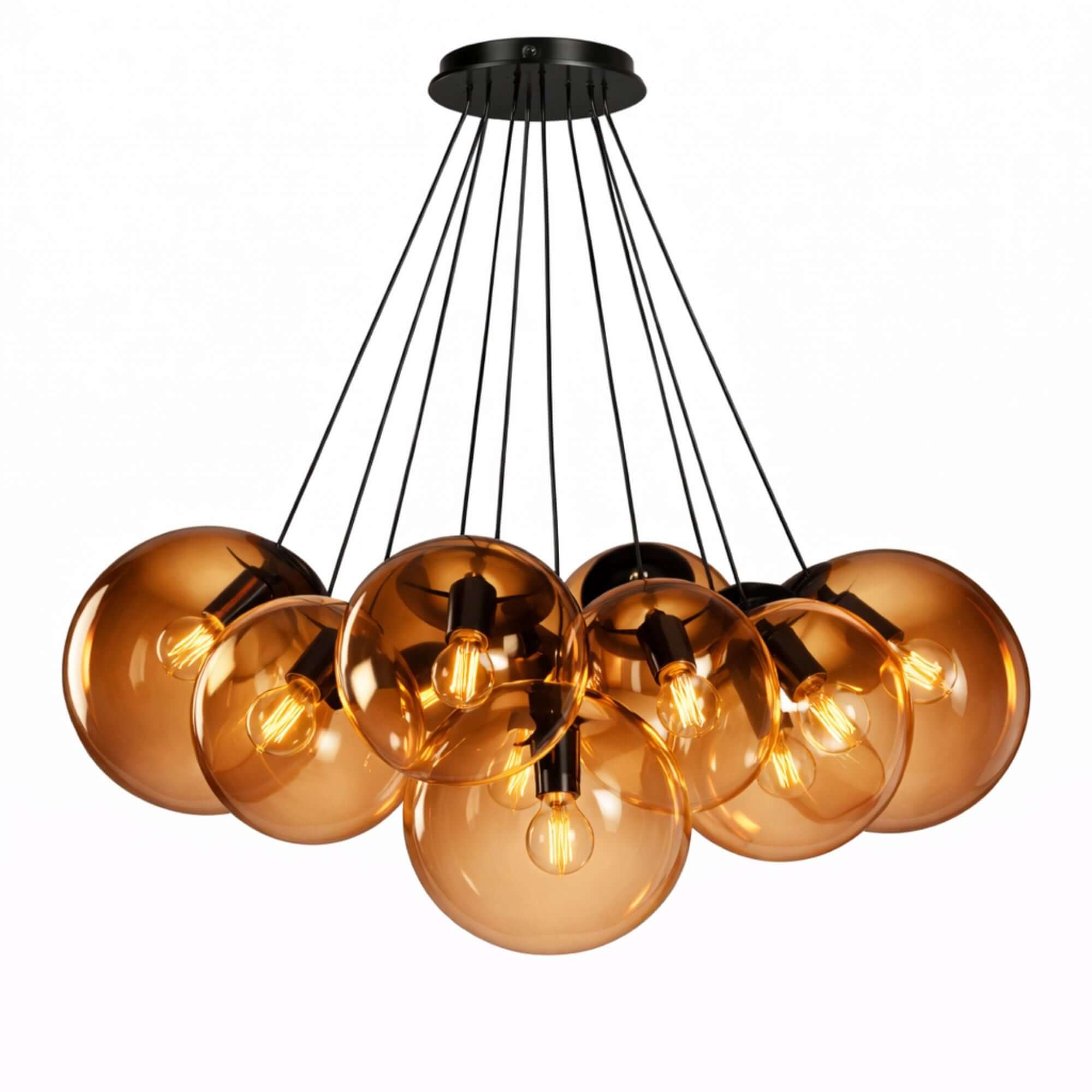 Bello Orb Cluster Pendant Light | 13-Bulb, Mouth-Blown Glass