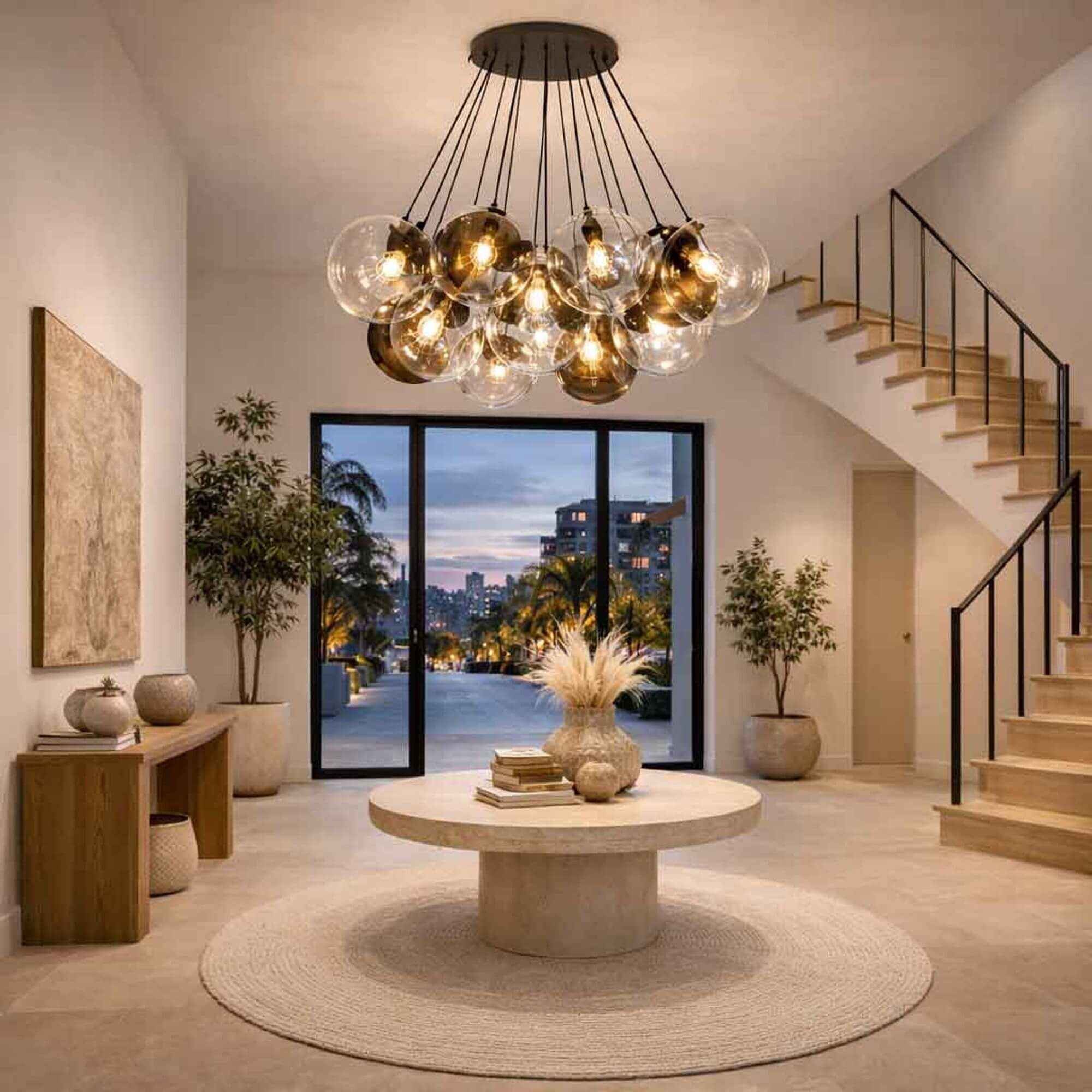 Bello Orb Cluster Pendant Light | 13-Bulb, Mouth-Blown Glass