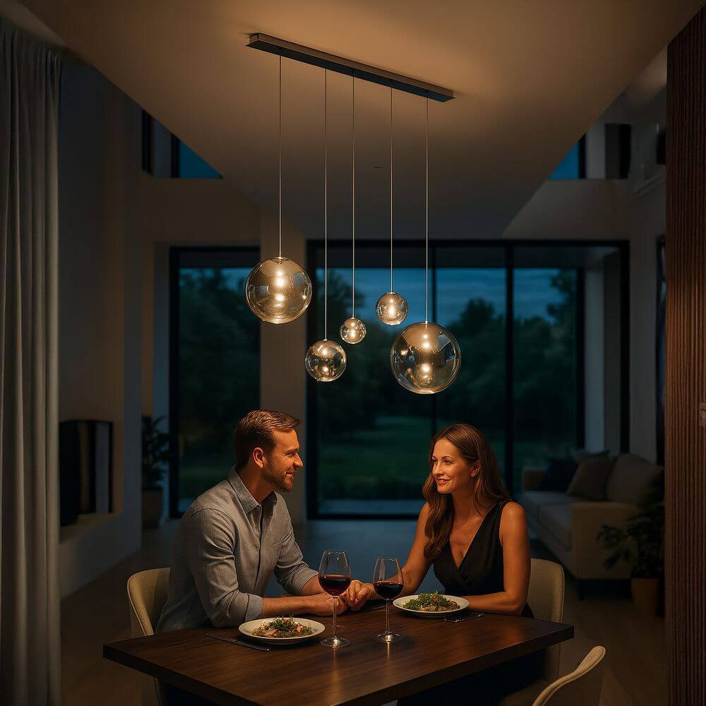 Bello Orb Pendant Light | 5-Bulb, Customizable Glass Spheres