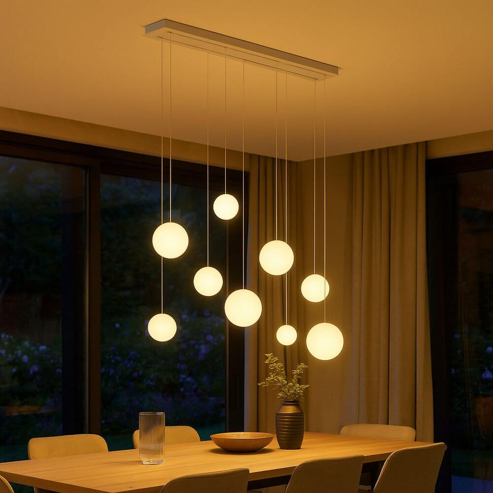 Bello Orb Pendant Light | 5-Bulb, Customizable Glass Spheres