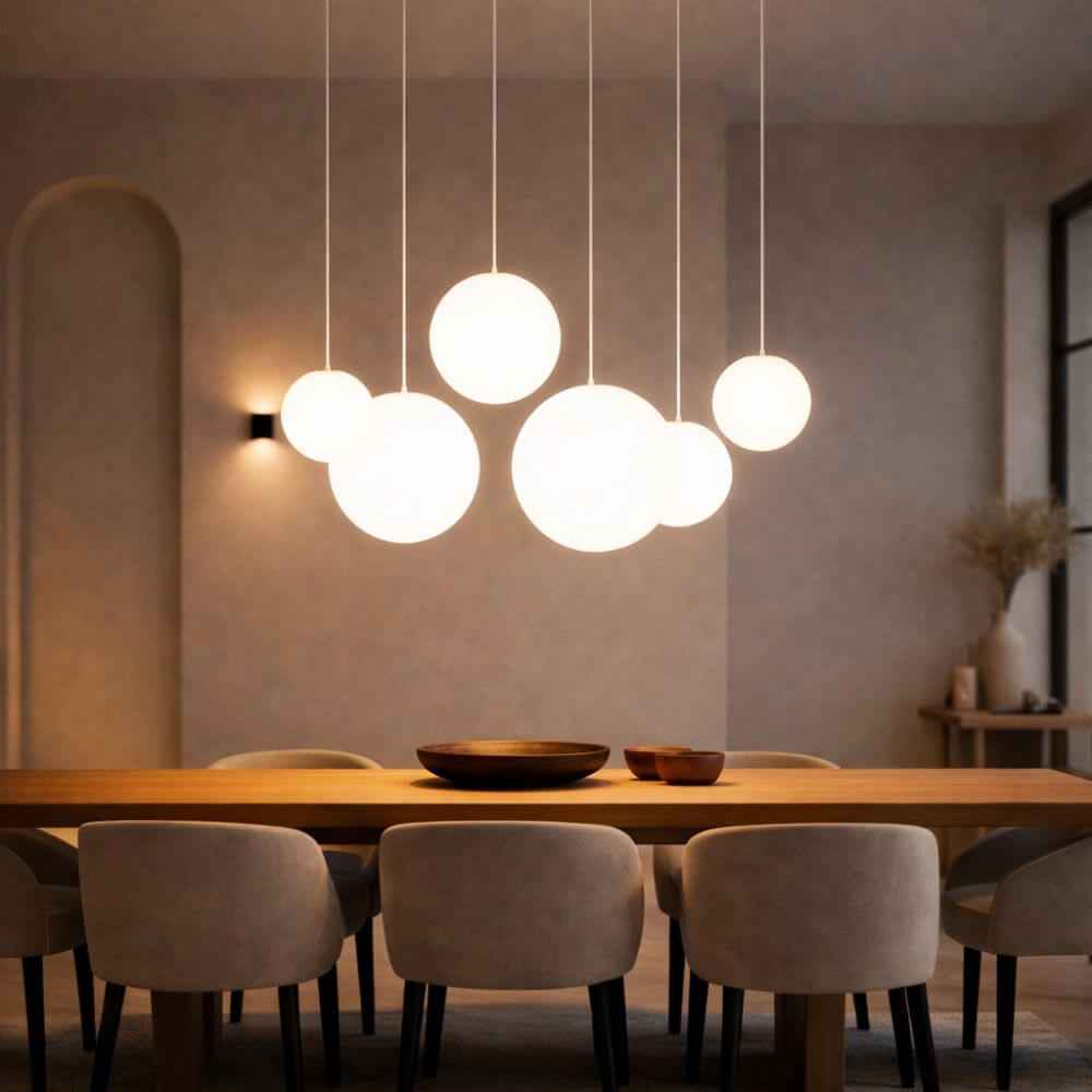 Bello Orb Pendant Light | 5-Bulb, Customizable Glass Spheres