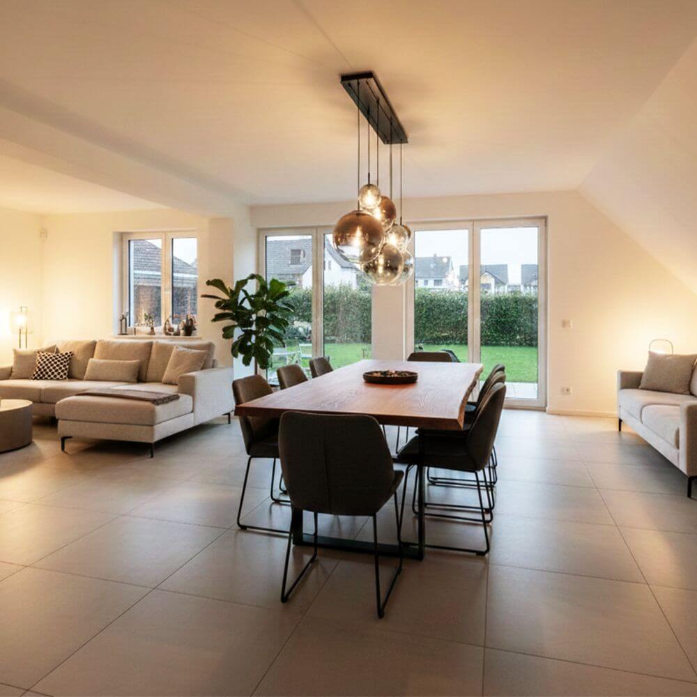 Bello Orb Pendant Light | 5-Bulb, Customizable Glass Spheres