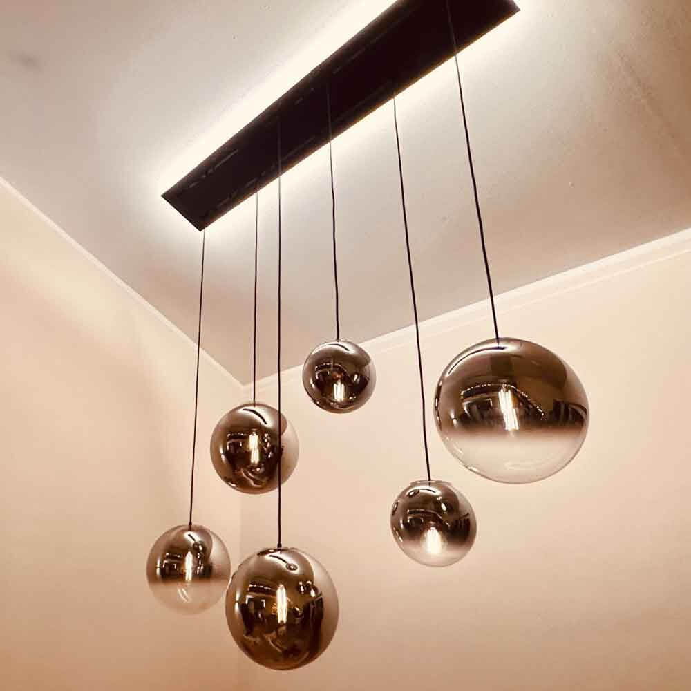 Bello Orb Pendant Light | 5-Bulb, Customizable Glass Spheres