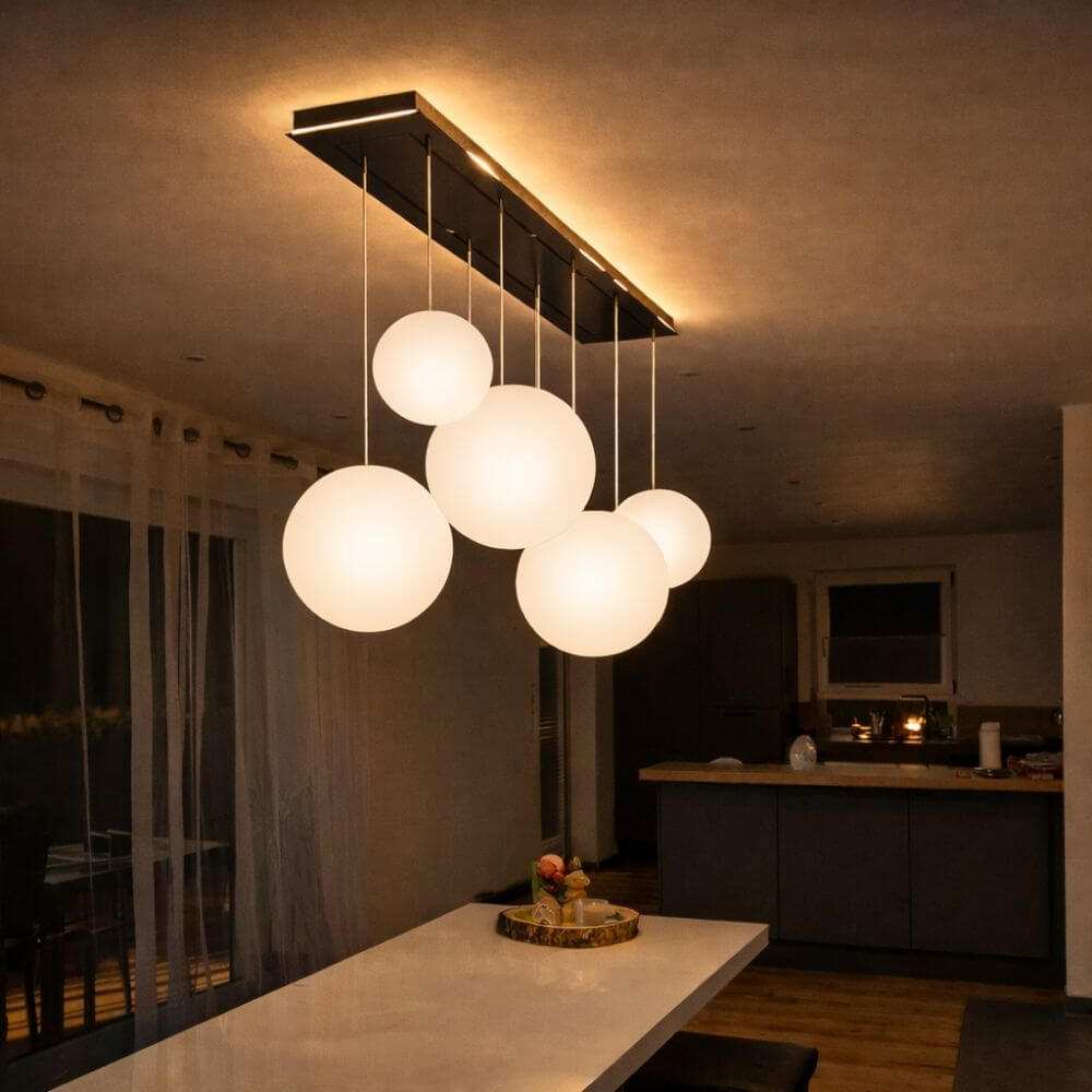 Bello Orb Pendant Light | 5-Bulb, Customizable Glass Spheres