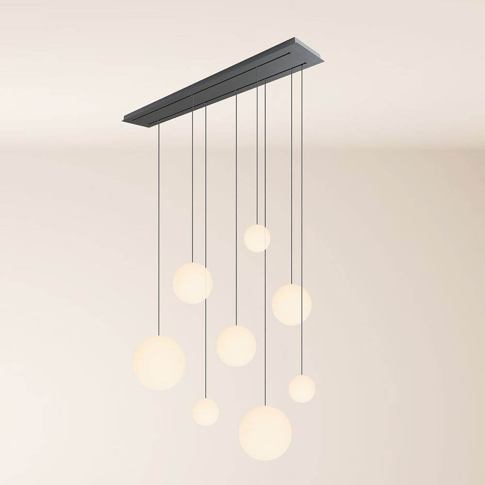 Bello Orb Pendant Lamp | 8-Flame, Customizable Glass Spheres
