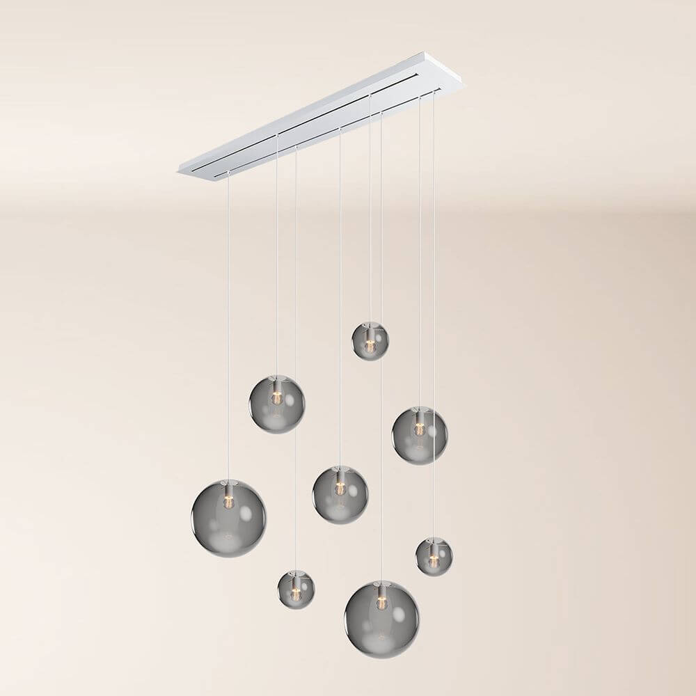 Bello Orb Pendant Lamp | 8-Flame, Customizable Glass Spheres
