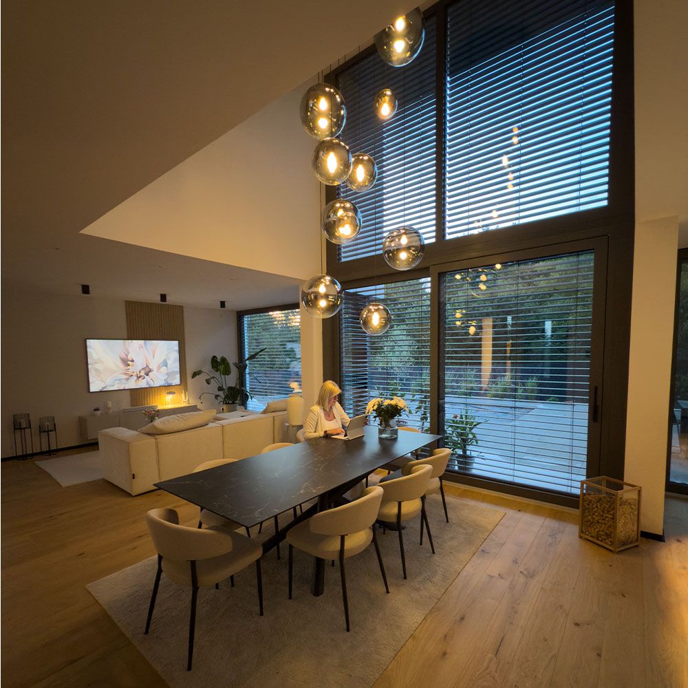 Brix Orb Modular Pendant Lamp | 8-Arm, Dimmable LED Spheres