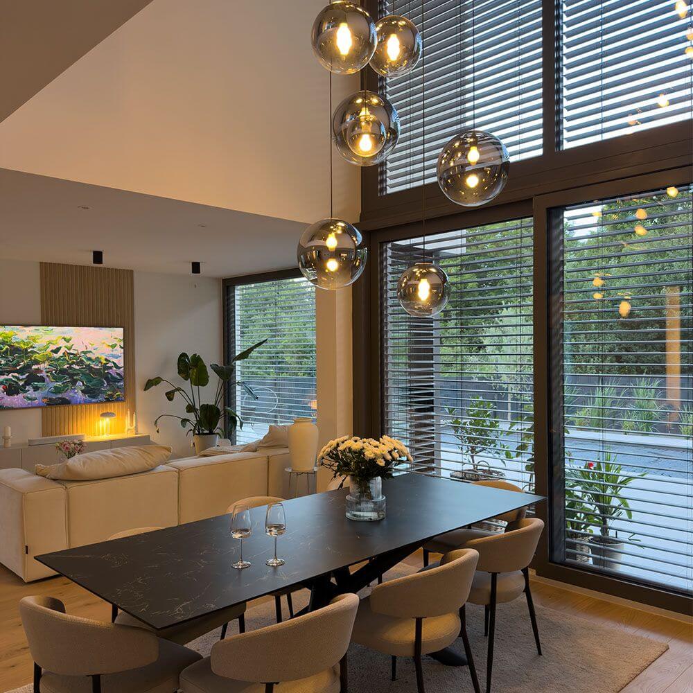 Brix Orb Modular Pendant Lamp | 8-Arm, Dimmable LED Spheres