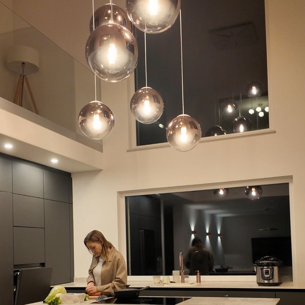 Brix Orb Modular Pendant Lamp | 8-Arm, Dimmable LED Spheres