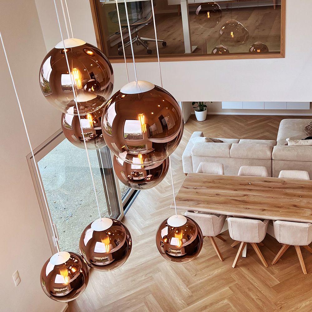 Brix Orb Modular Pendant Lamp | 8-Arm, Dimmable LED Spheres