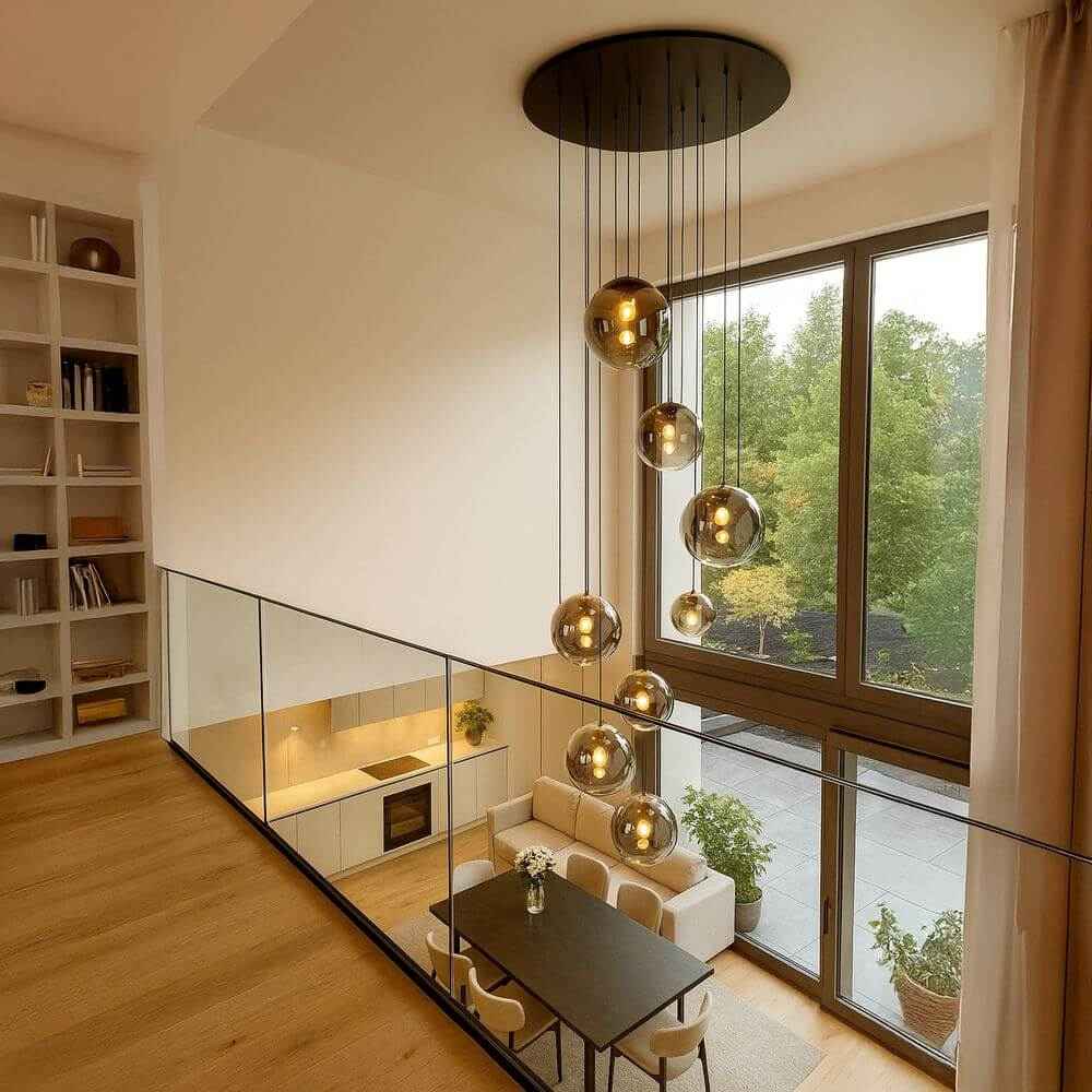 Bello Orb Pendant Light | 12-Flame, Customizable Glass Spheres