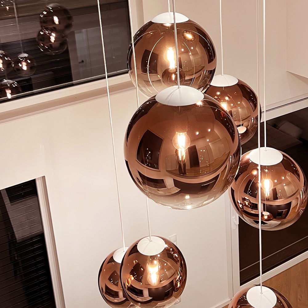 Bello Orb Pendant Light | 12-Flame, Customizable Glass Spheres