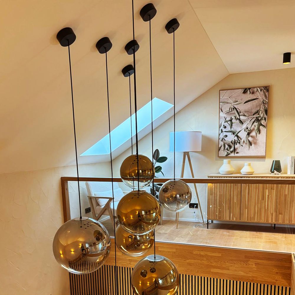 Bello Orb Pendant Light | 12-Flame, Customizable Glass Spheres