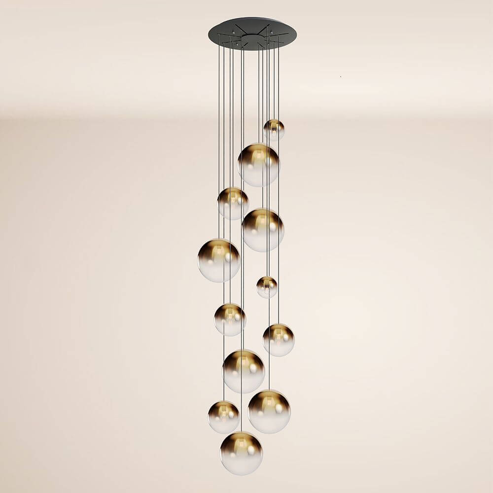 Bello Orb Pendant Light | 12-Flame, Customizable Glass Spheres