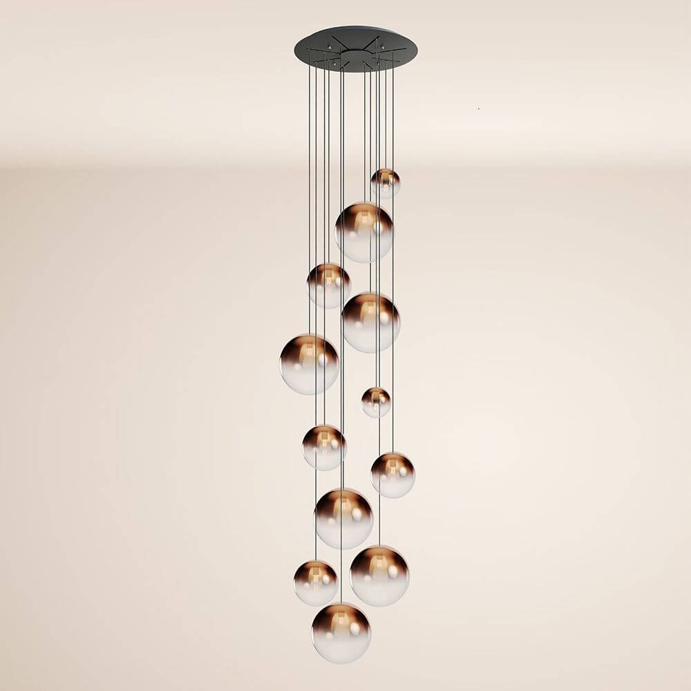 Bello Orb Pendant Light | 12-Flame, Customizable Glass Spheres
