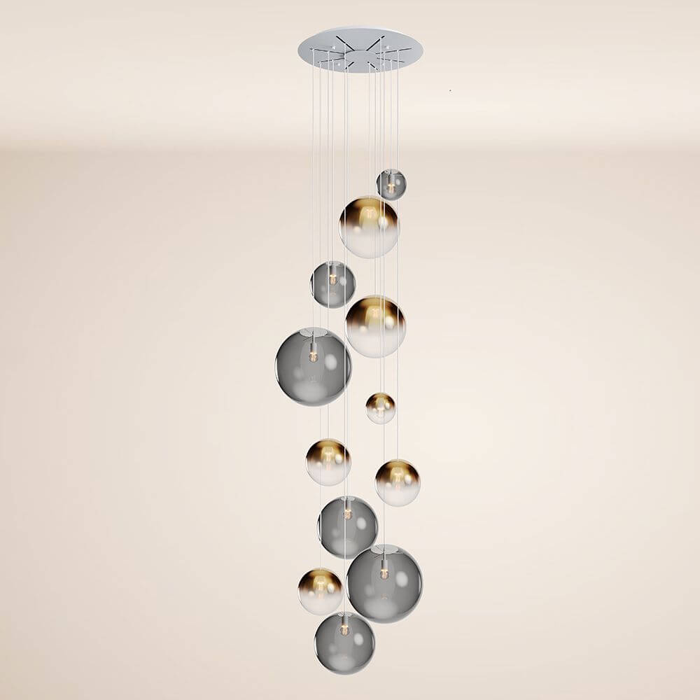 Bello Orb Pendant Light | 12-Flame, Customizable Glass Spheres