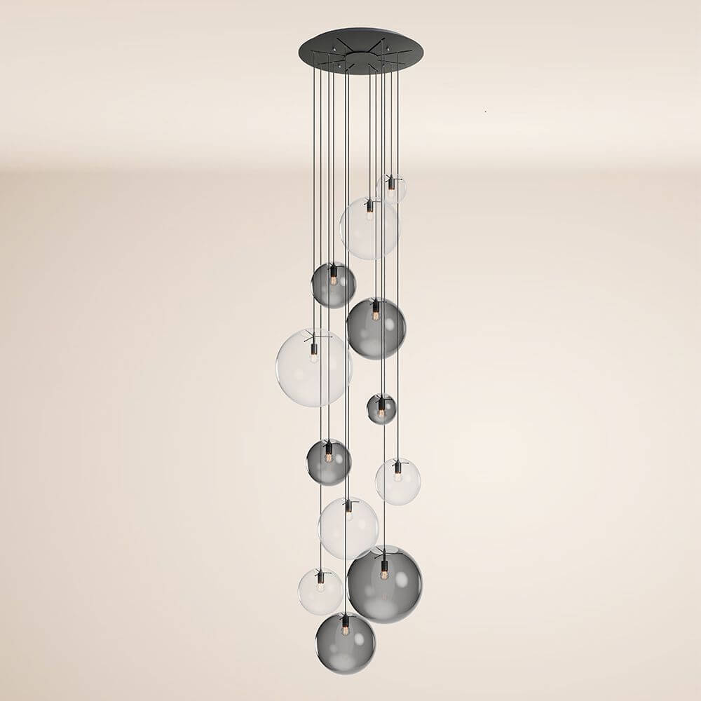 Bello Orb Pendant Light | 12-Flame, Customizable Glass Spheres