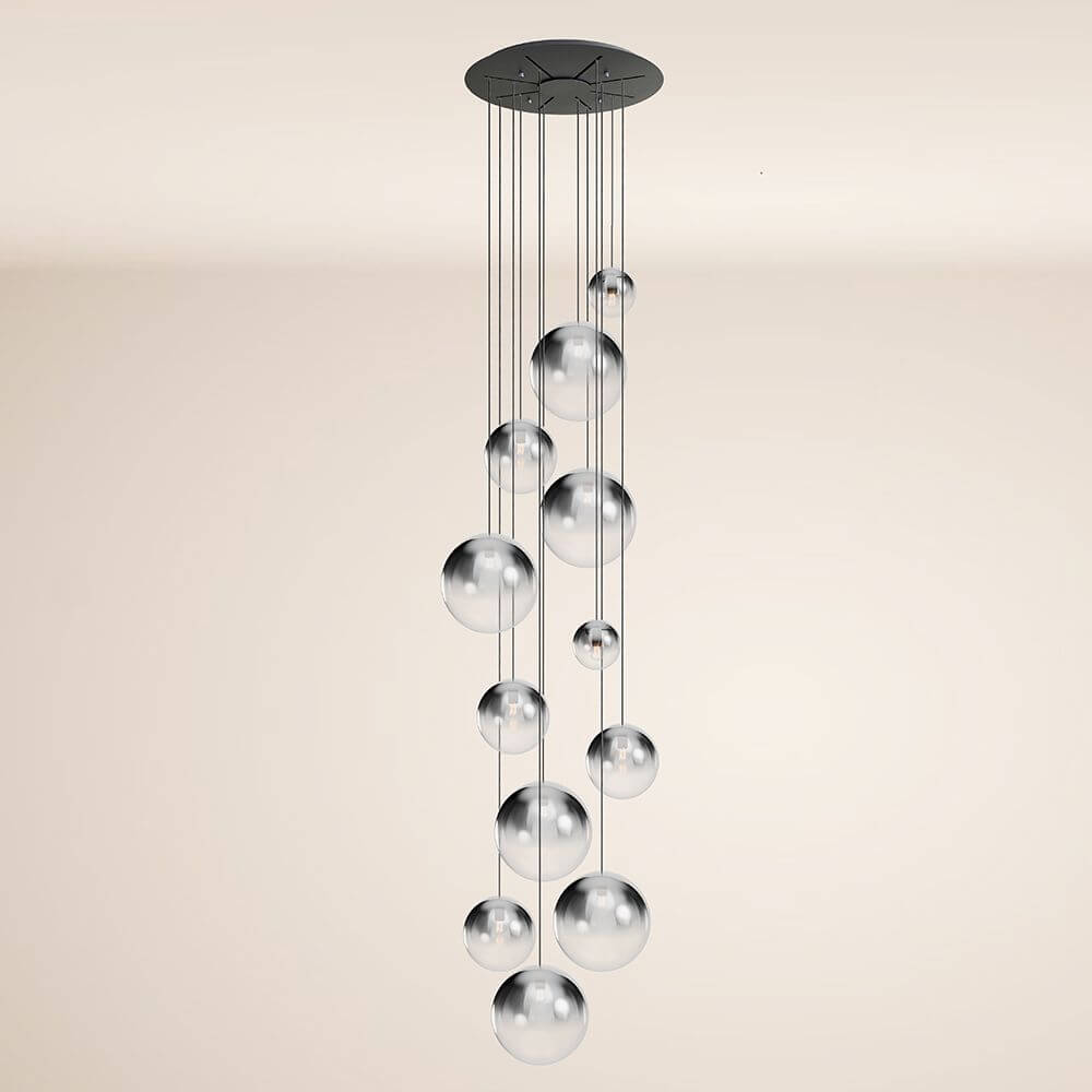 Bello Orb Pendant Light | 12-Flame, Customizable Glass Spheres