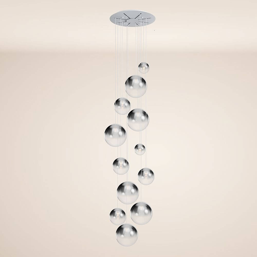 Bello Orb Pendant Light | 12-Flame, Customizable Glass Spheres