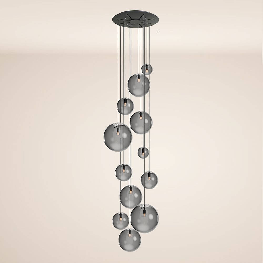 Bello Orb Pendant Light | 12-Flame, Customizable Glass Spheres