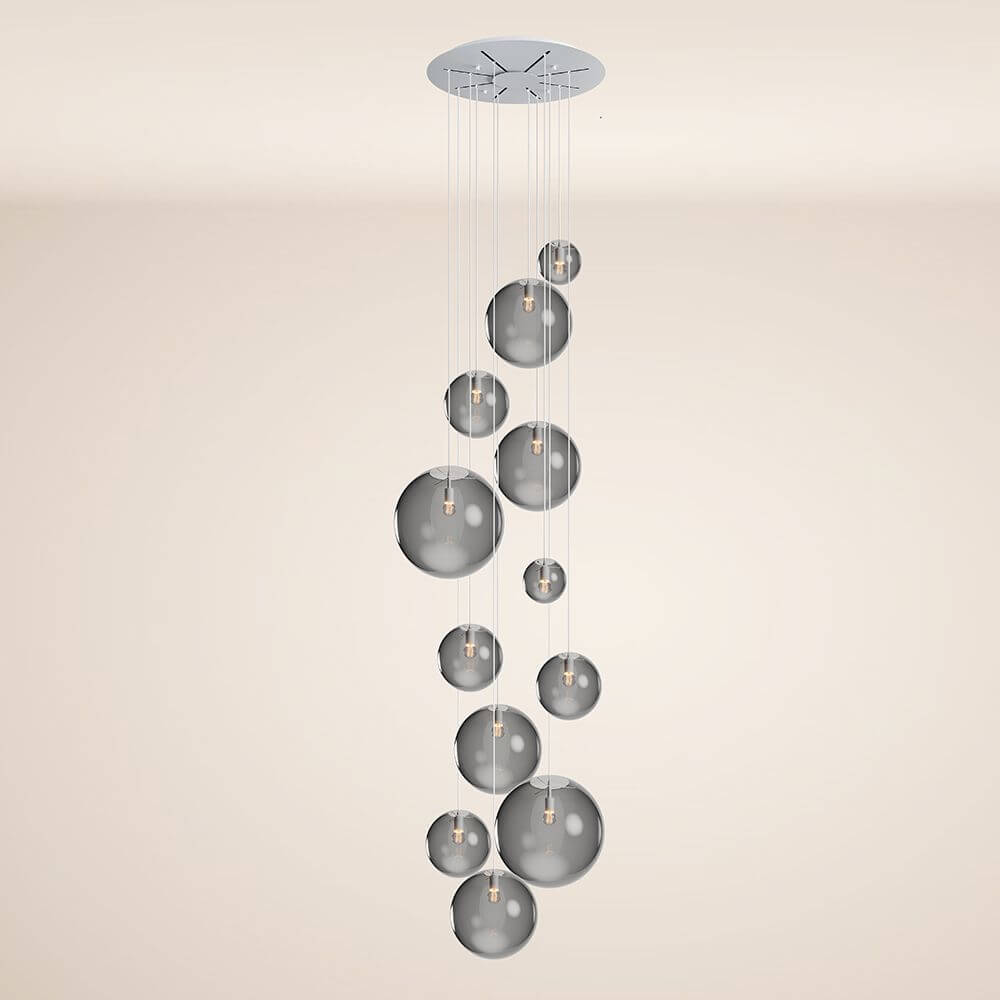 Bello Orb Pendant Light | 12-Flame, Customizable Glass Spheres