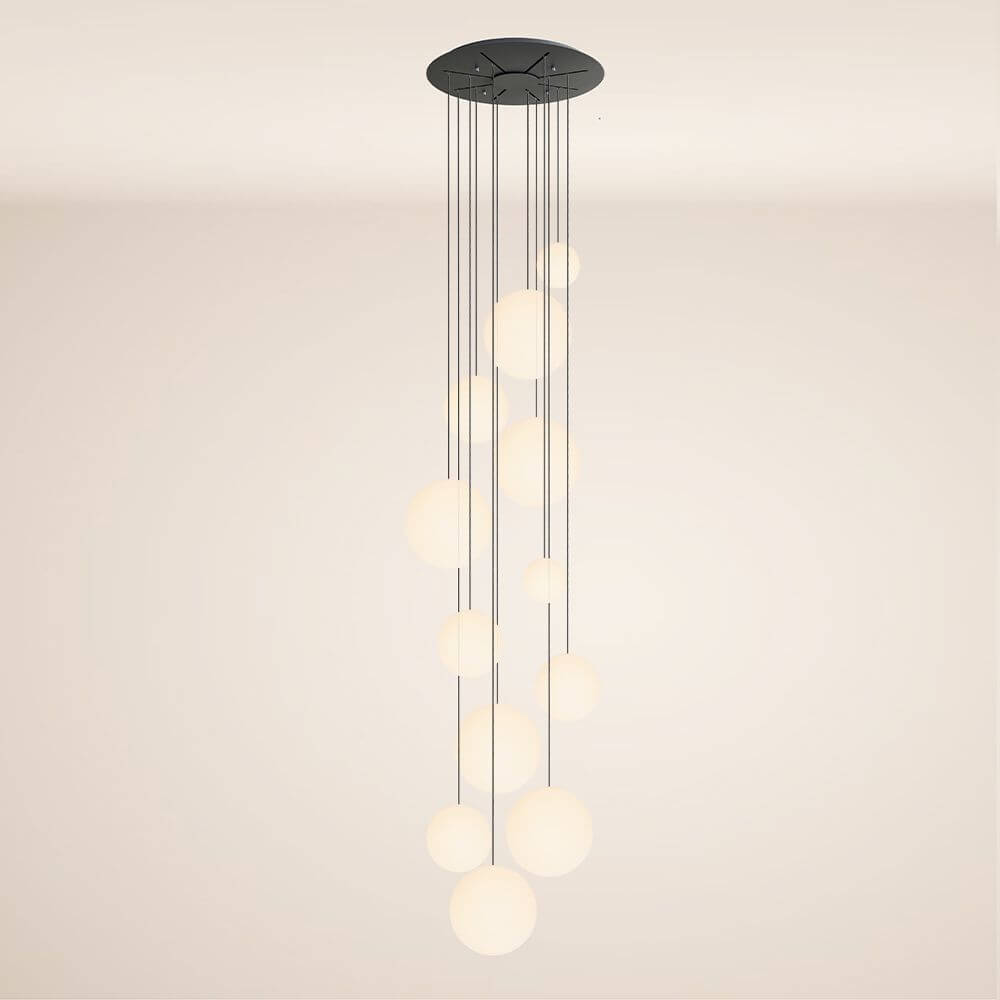 Bello Orb Pendant Light | 12-Flame, Customizable Glass Spheres