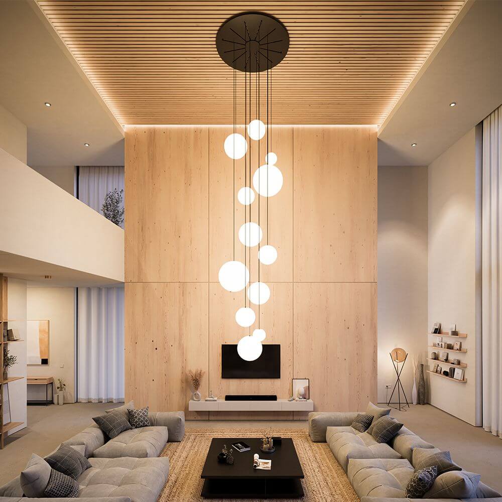 Bello Orb Pendant Light | 12-Flame, Customizable Glass Spheres