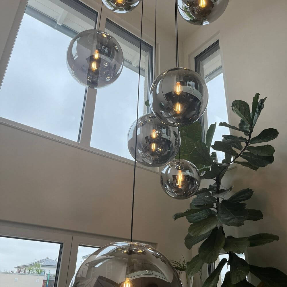 Bello Orb Pendant Light | 12-Flame, Customizable Glass Spheres