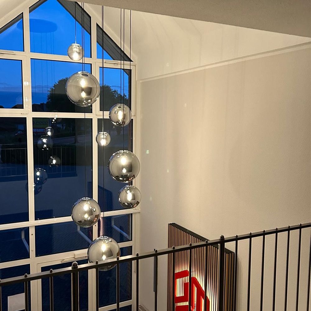 Bello Orb Pendant Light | 12-Flame, Customizable Glass Spheres