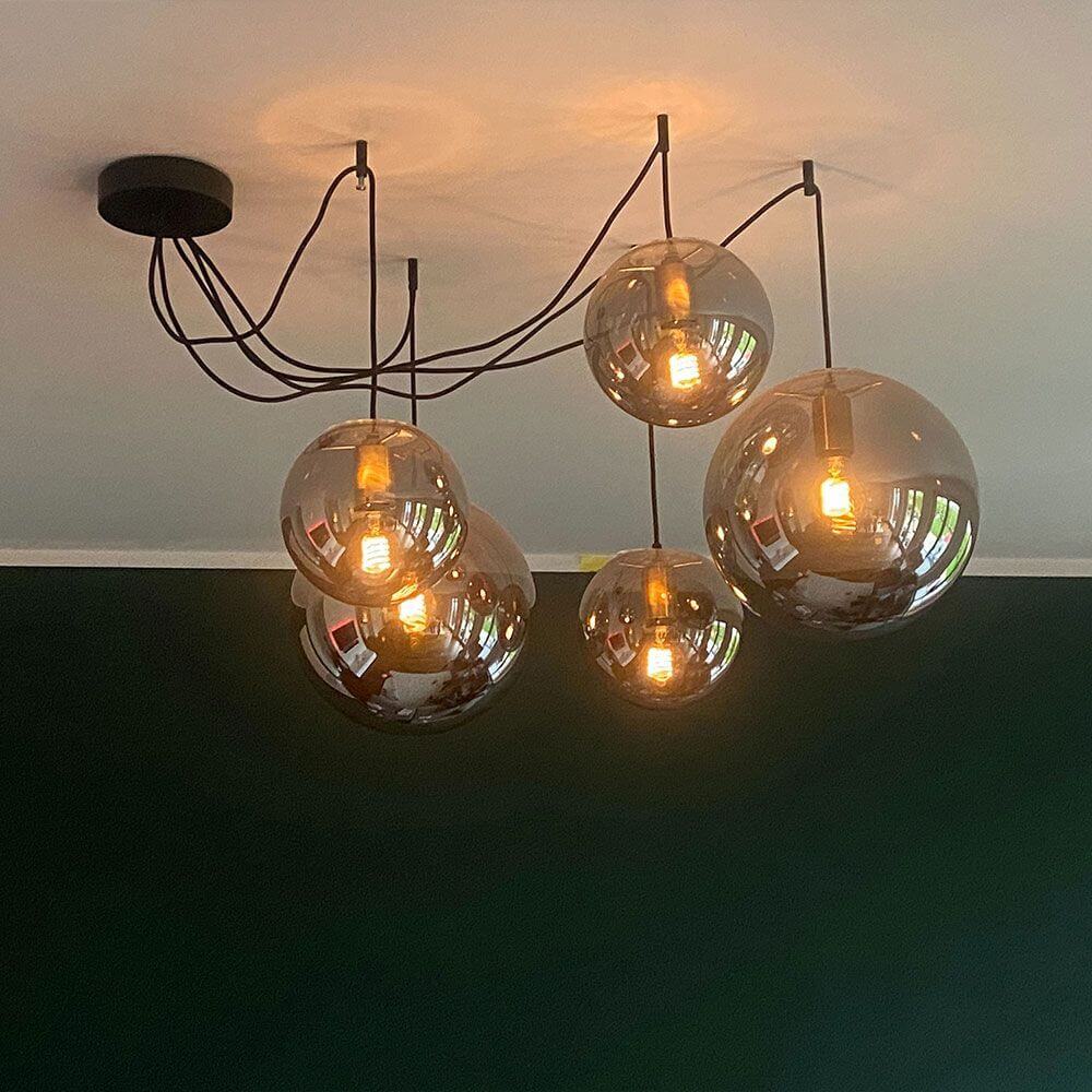 Bello Orb Gallery Light | 3- or 5-Bulb Modular Canopy, Custom Colors