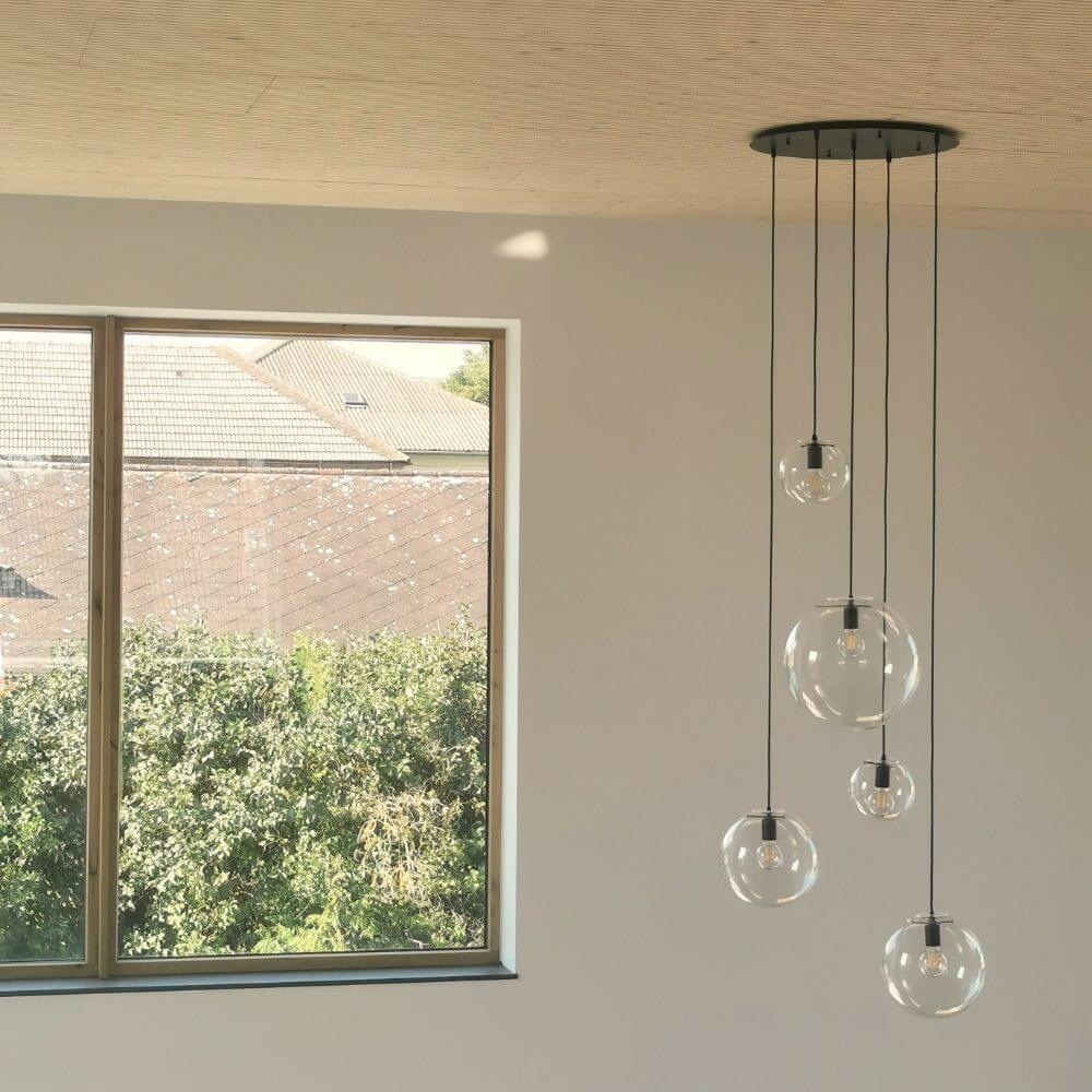 Bello Orb Gallery Light | 3- or 5-Bulb Modular Canopy, Custom Colors