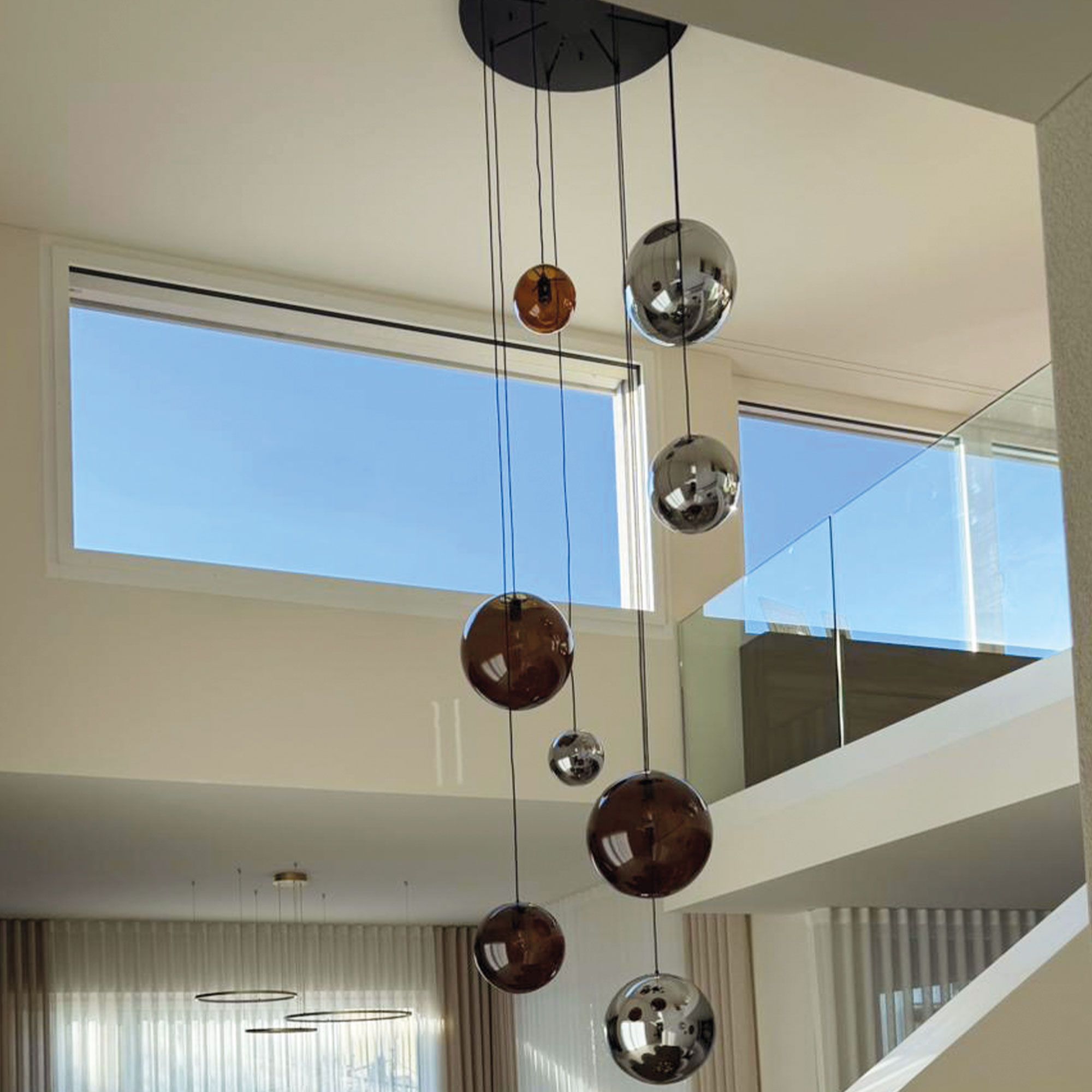 Bola Gallery Light | 5m Suspension, Mouth-Blown Glass