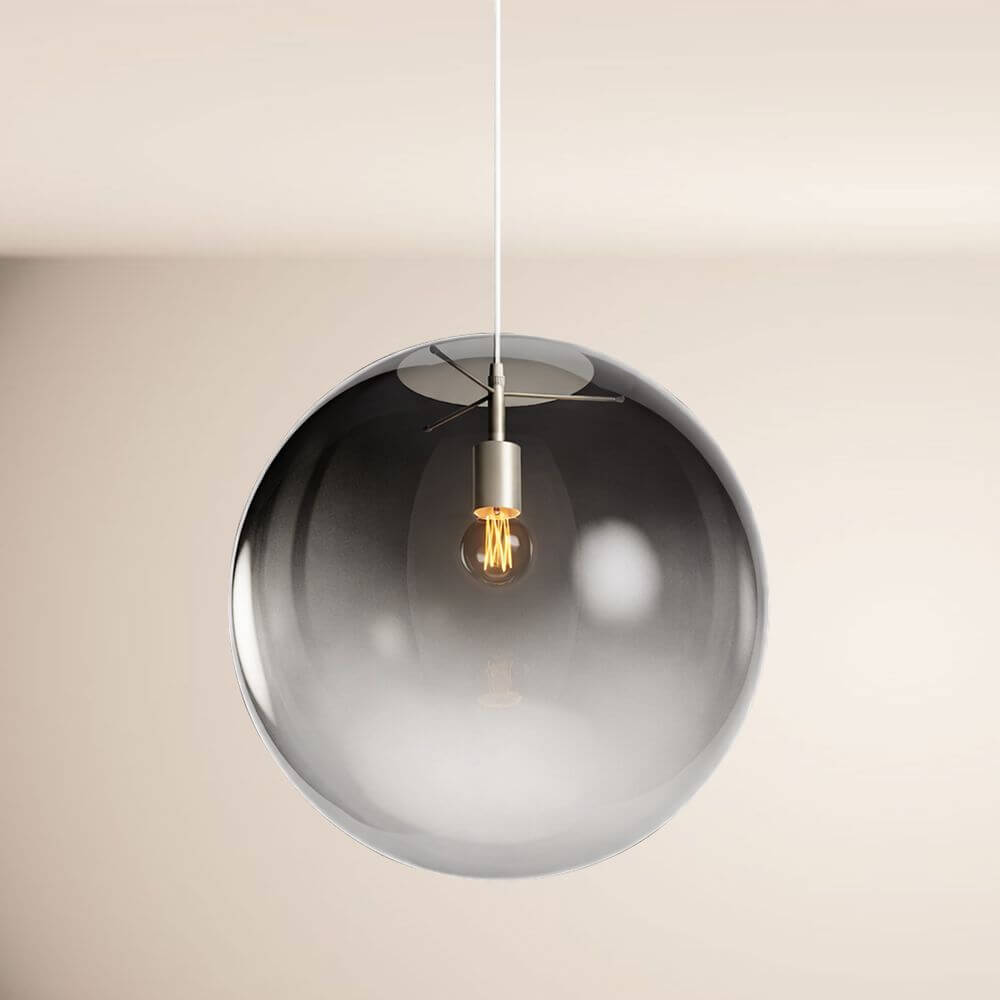 Bela Orb Glass Ball Pendant Light | 5m Suspension, E27 Socket