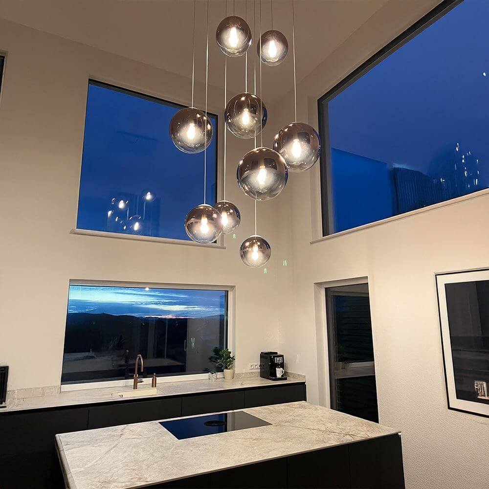 Bela Glass Pendant Light | Hand-Blown, Adjustable Suspension 150cm