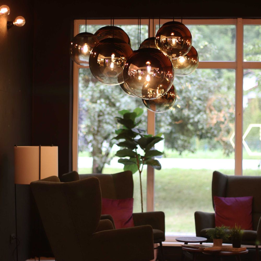 Bello Orb Glass Pendant Light | Hand-Blown Glass, Customizable Suspension