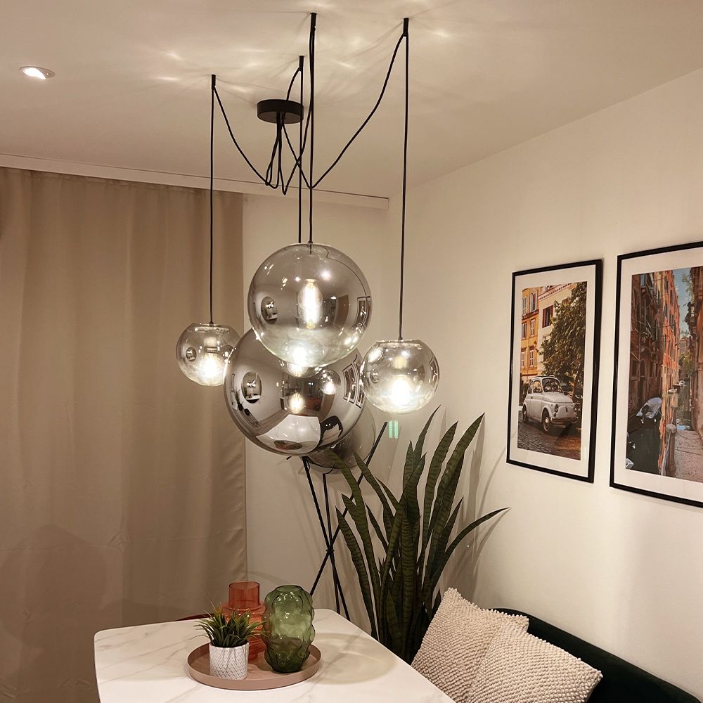 Bello Orb Glass Pendant Light | Hand-Blown Glass, Customizable Suspension