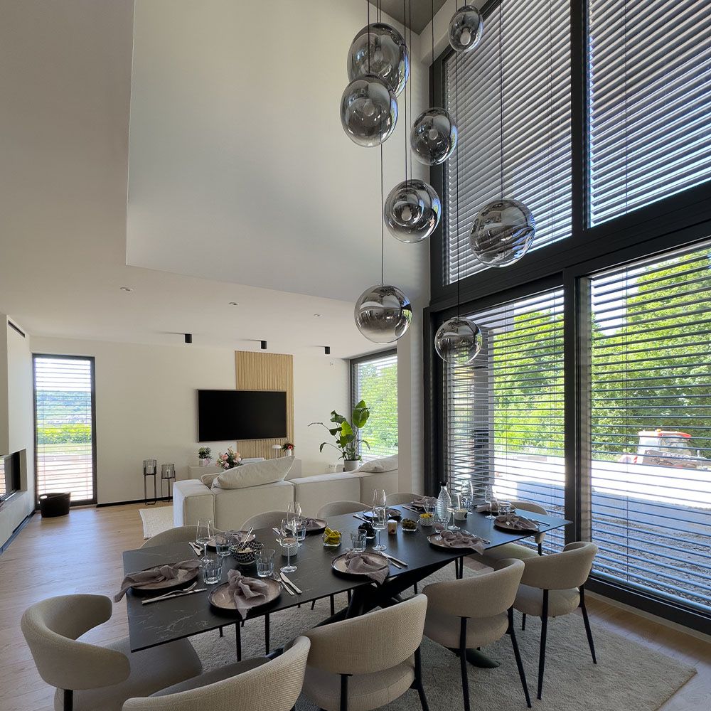 Bello Orb Glass Pendant Light | Hand-Blown Glass, Customizable Suspension