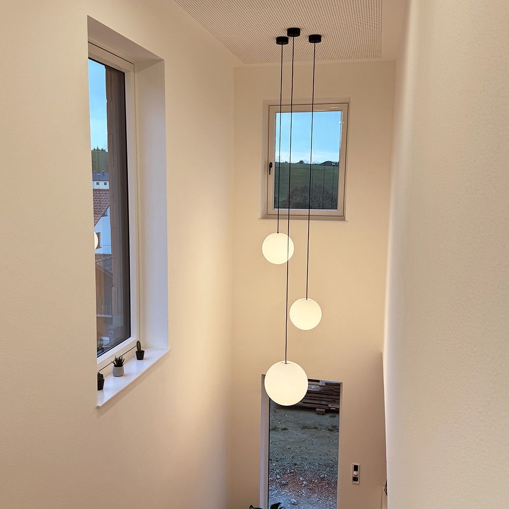 Bello Orb Glass Pendant Light | Hand-Blown Glass, Customizable Suspension