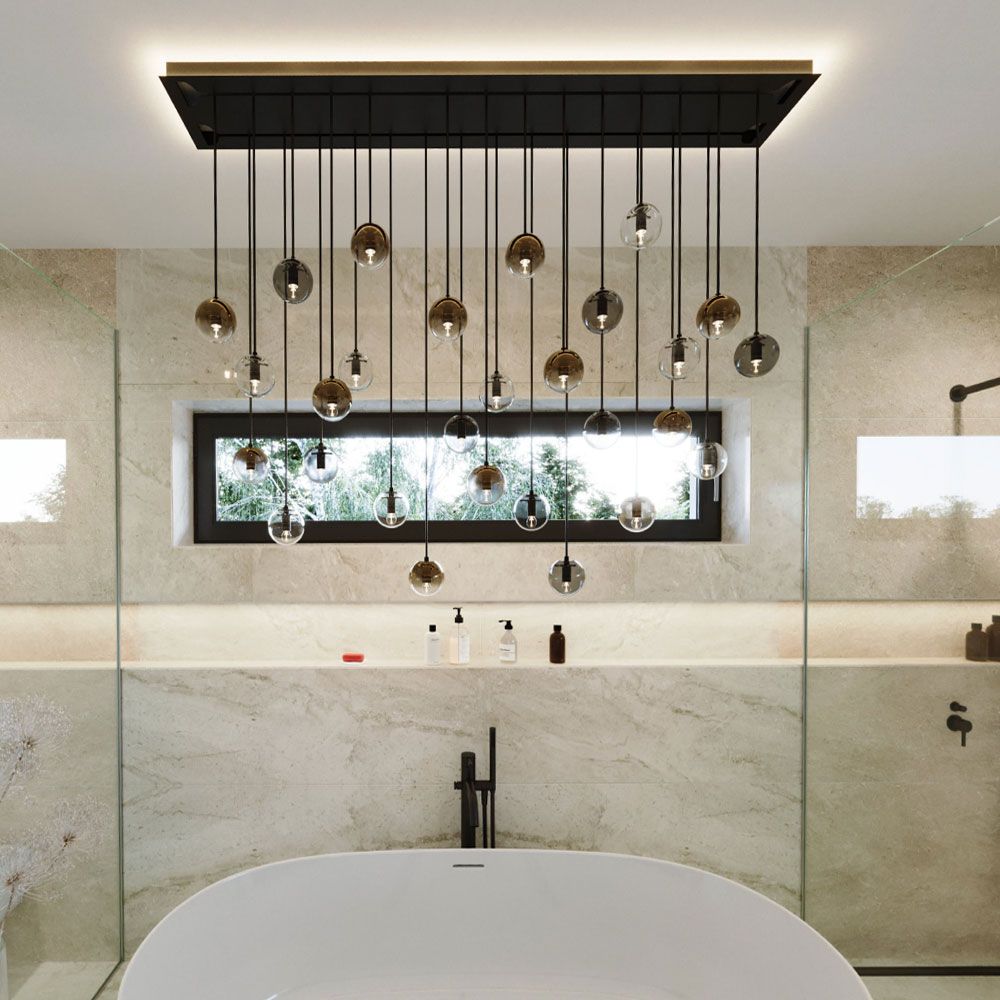 Bello Orb Glass Pendant Light | Hand-Blown Glass, Customizable Suspension