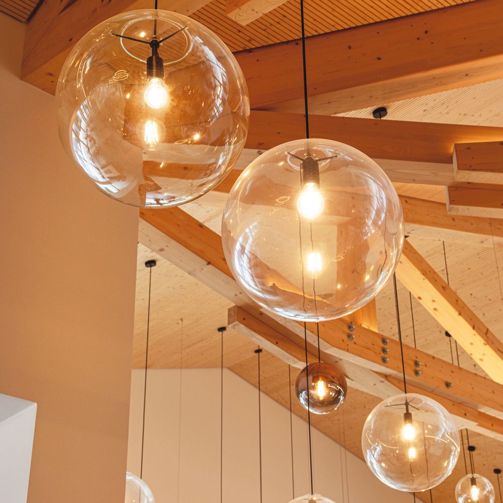 Bello Orb Glass Pendant Light | Hand-Blown Glass, Customizable Suspension