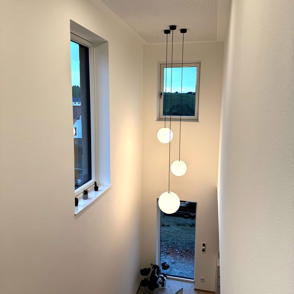 Bello Orb Glass Pendant Light | Hand-Blown Glass, Customizable Suspension