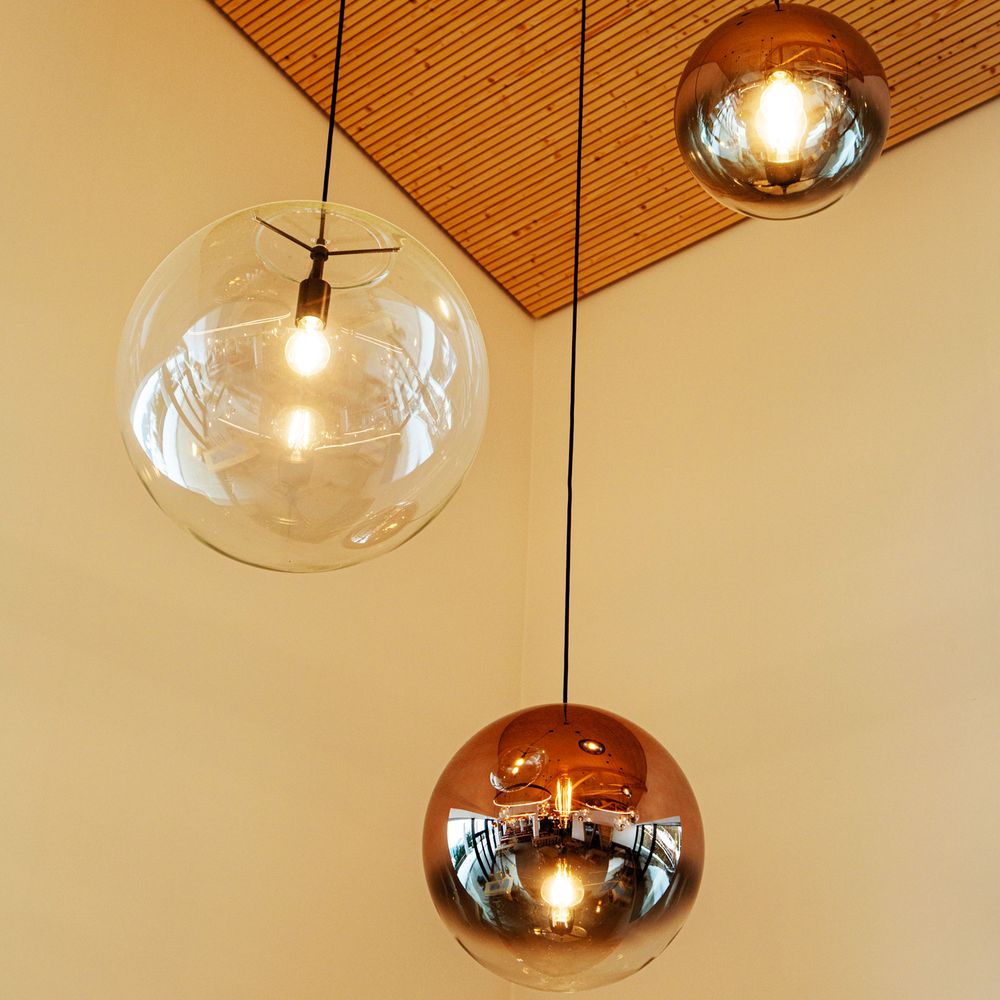 Bello Orb Glass Pendant Light | Hand-Blown Glass, Customizable Suspension