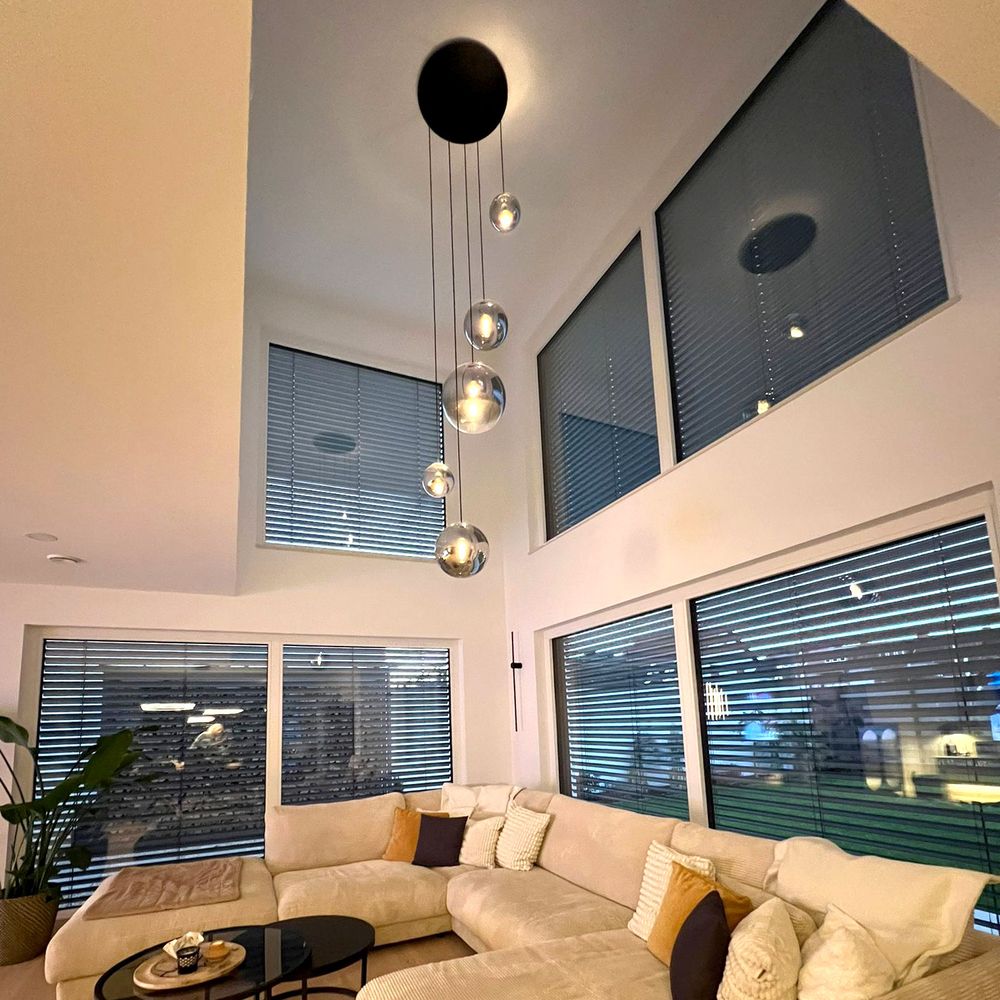 Bello Orb Glass Pendant Light | Hand-Blown Glass, Customizable Suspension