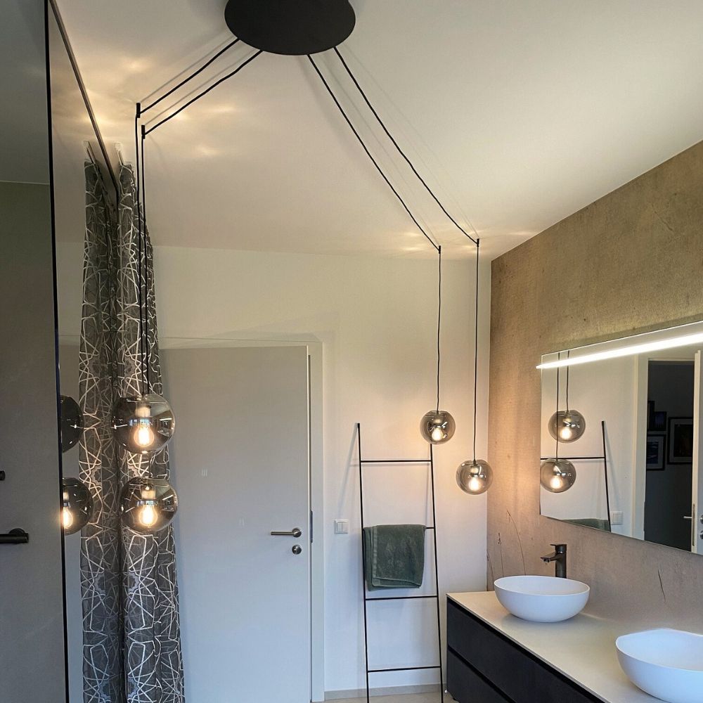 Bello Orb Glass Pendant Light | Hand-Blown Glass, Customizable Suspension