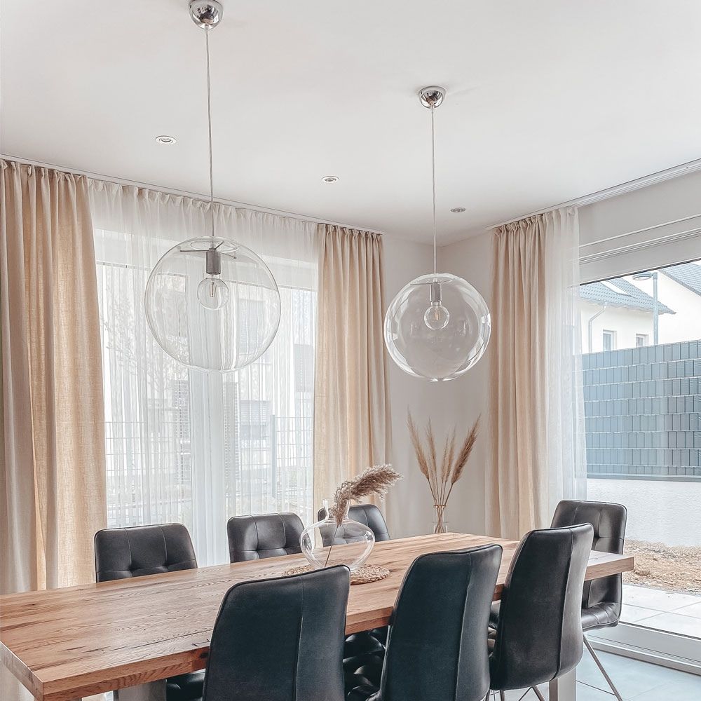 Bello Orb Glass Pendant Light | Hand-Blown Glass, Customizable Suspension